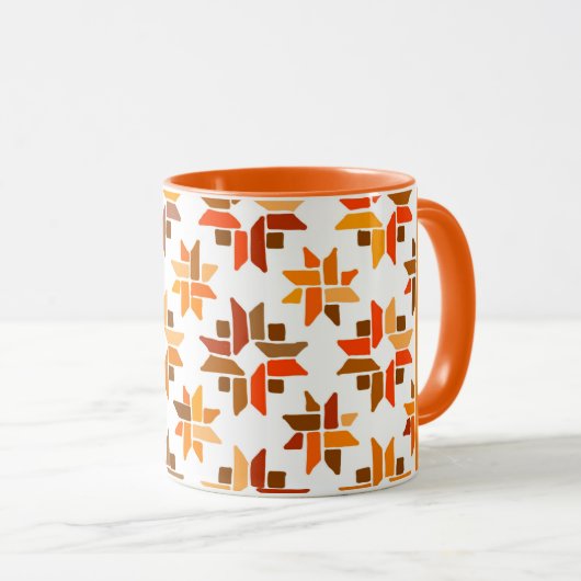 Orangefarbene Tasse (VorderseiteRechts)