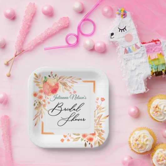 Orangefarbene Teller (Party)