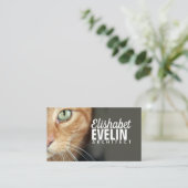 Orangefarbene Tigerkatze Visitenkarte (Stehend Vorderseite)