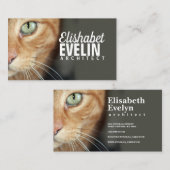 Orangefarbene Tigerkatze Visitenkarte (Vorne/Hinten)