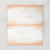 Orangefarbene Tischnummer Platzkarte (Außenseite Aufgefaltet)