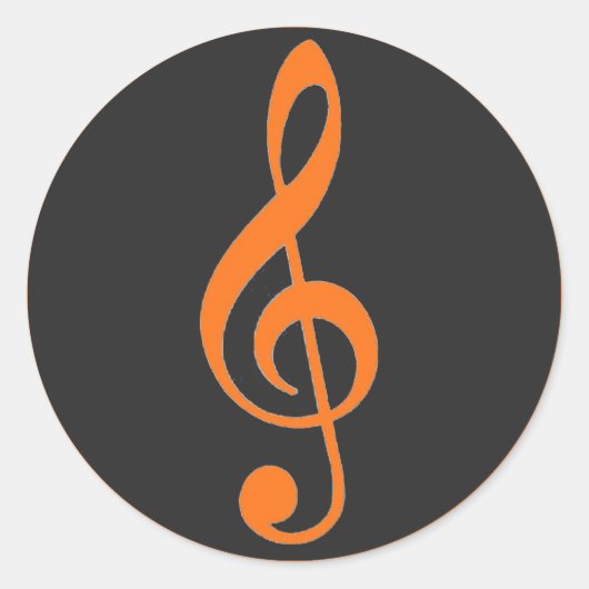Orangefarbene Tonkleckse-Sticker Runder Aufkleber (Vorderseite)