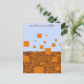 Orangefarbene Träume nehmen Fluchtblockplätze in A Postkarte (Stehend Vorderseite)