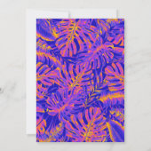 Orangefarbene tropische Blätter Süß 16 Einladung (Rückseite)