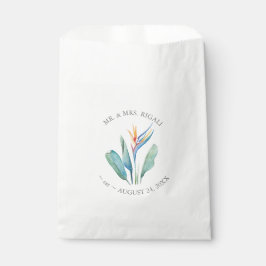 Orangefarbene tropische Blume Geschenktütchen