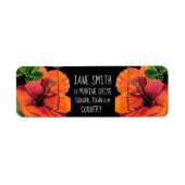 Orangefarbene tropische Hibisku Aquarellkunst Blum (Vorne)