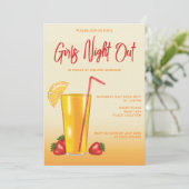 Orangefarbene tropische Zitrusfrüchte Einladung (Stehend Vorderseite)