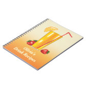 Orangefarbene tropische Zitrusfrüchte Notizblock (Linke Seite)