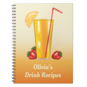 Orangefarbene tropische Zitrusfrüchte Notizblock (Vorderseite)