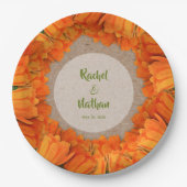 Orangefarbene Tulips für die Teller von "Kraft Pat (Vorderseite)