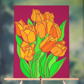 Orangefarbene Tulpen Acrylschild (Neutral)