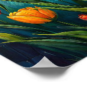 Orangefarbene Tulpen Poster (Ecke)