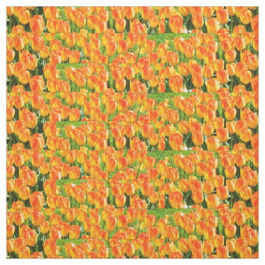 Orangefarbene Tulpen Stoff (Muster)