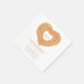 Orangefarbene Tulpenkrautfarbe zeichnend Monogramm Serviette (Ecke)