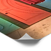 Orangefarbene Türdrucke, Werteplakatpapier (Matte) Poster (Ecke)