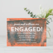 Orangefarbene und blau-farbige Fantasiepartie Einladung (Stehend Vorderseite)