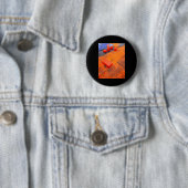 Orangefarbene und blaue Abstrakte Bio Kunststoffe Button (Beispiel)