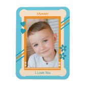 Orangefarbene und blaue Liebe, das Foto Magnet (Vertikal)