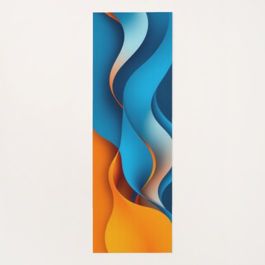 Orangefarbene und blaue Waagen miteinander verbind Yogamatte (Rückseite)