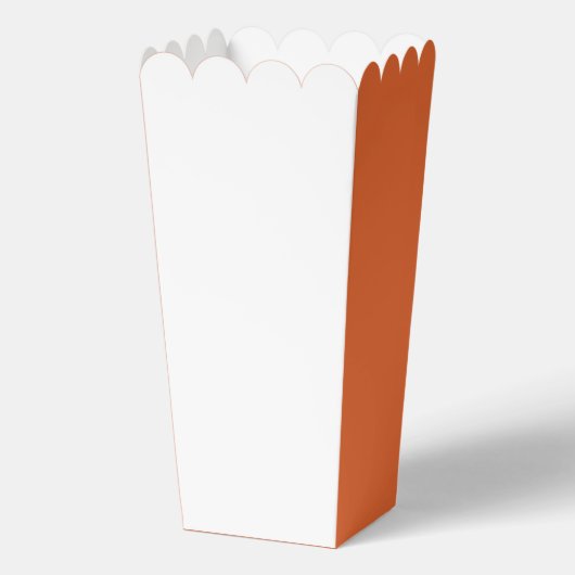 Orangefarbene und blaue Wasserfarben Geschenkschachtel (Rückseite)