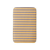 Orangefarbene und braun gestreifte Muster Frühling Badematte (Vorderseite Vertikal)