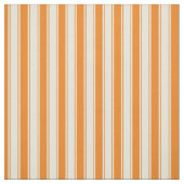 Orangefarbene und cremefarbene Streifen Stoff (Muster)