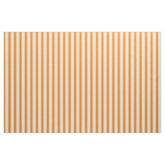 Orangefarbene und cremefarbene Streifen Stoff (Fat Quarter (45,7 x 55,9 cm))