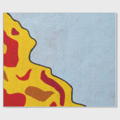 Orangefarbene und gelbe Abbildung Geschenkpapier (Flach)