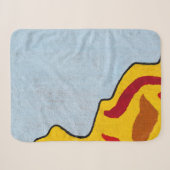Orangefarbene und gelbe Abbildung Sherpadecke (Vorderseite (Horizontal))