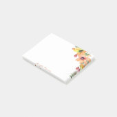Orangefarbene und gelbe Blume personalisiert Post-it Klebezettel (angewinkelt)