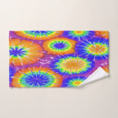 Orangefarbene und gelbe gefärbte Krawatte Badhandtuch Set (Handtuch)