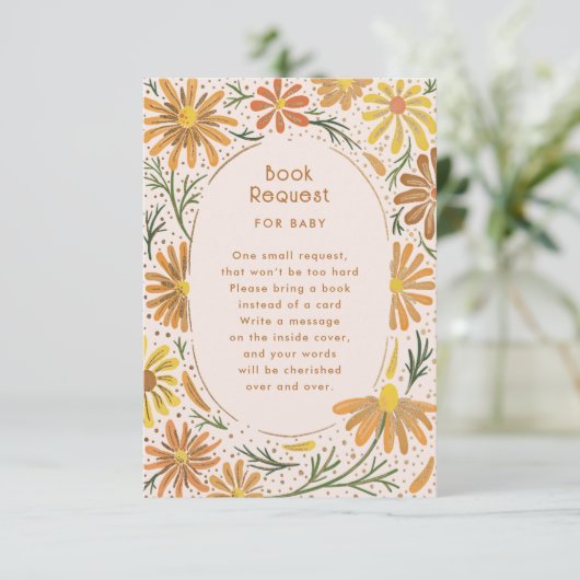 Orangefarbene und gelbe Milchdusche Begleitkarte (Stehend Vorderseite)