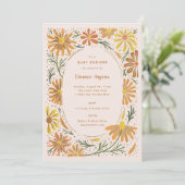 Orangefarbene und gelbe Milchdusche Einladung (Stehend Vorderseite)