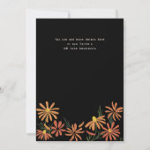 Orangefarbene und gelbe Milchdusche Einladung (Rückseite)