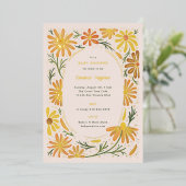 Orangefarbene und gelbe Milchdusche Folieneinladung (Stehend vorne)