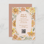 Orangefarbene und gelbe Milchdusche RSVP Karte (Vorne/Hinten)