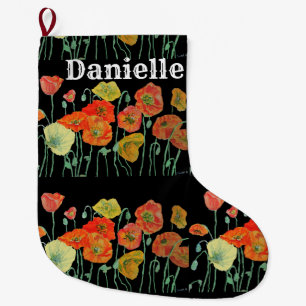 Orangefarbene und gelbe Paprika Art Weihnachten St Großer Weihnachtsstrumpf