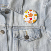 Orangefarbene und gelbe Pop Blume Button (Beispiel)