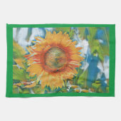 Orangefarbene und gelbe Sonnenblumenküche Handtüch Geschirrtuch (Horizontal)