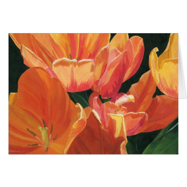 Orangefarbene und gelbe Tulissen (Vorderseite (Horizontal))