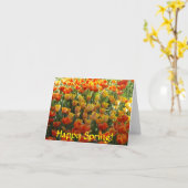 Orangefarbene und gelbe Tulpen Mitteilungskarten (Gelbe Blume)