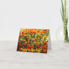 Orangefarbene und gelbe Tulpen Mitteilungskarten
