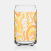 Orangefarbene und gelbe Wirbel mit Punkten Dosenglas (Links)