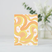 Orangefarbene und gelbe Wirbel mit Punkten Postkarte (Stehend Vorderseite)