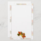 Orangefarbene und goldene Herbstblätter Briefpapier (Vorne/Hinten)