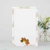 Orangefarbene und goldene Herbstblätter Briefpapier (Stehend Vorderseite)