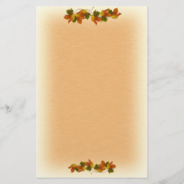 Orangefarbene und goldene Herbstblätter Briefpapier