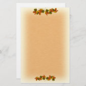 Orangefarbene und goldene Herbstblätter Briefpapier (Vorne/Hinten)