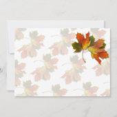 Orangefarbene und goldene Herbstblätter Einladung (Vorderseite)