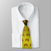 Orangefarbene und goldene Herbstblätter Krawatte (Gebunden)